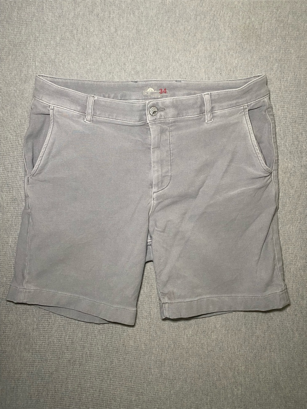 Faherty Stretch Terry Short Men's 34 Gray preppy casual Cotton Stretch